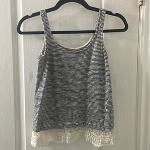 Cute Striped Crotchet Knit Tank from SUZY SHIER